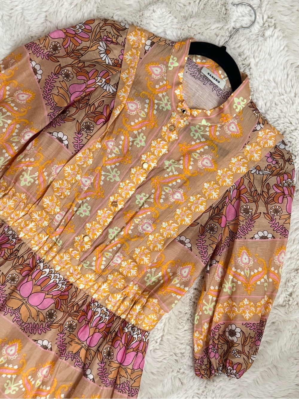 Sandro
Linen Floral Ruffled Dress $565🔥 - Picture 6 of 8